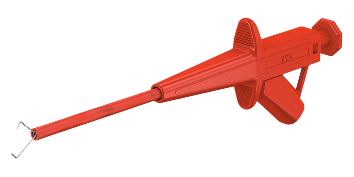 Product image for 4mm system flexible test clip, red