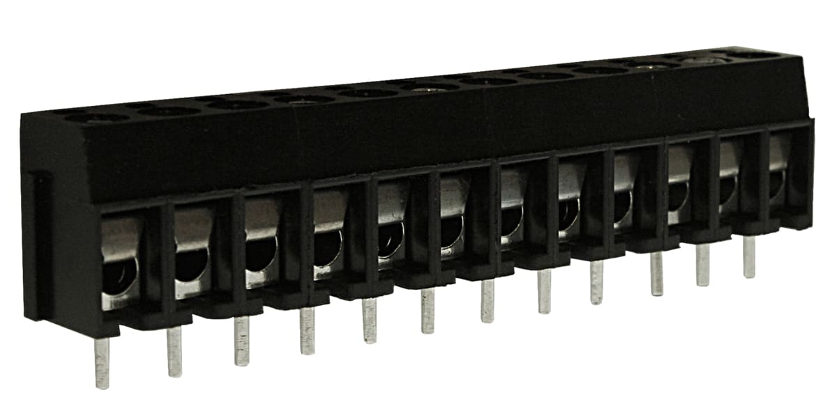 Product image for 5mm PCB terminal block, std profile, 12P