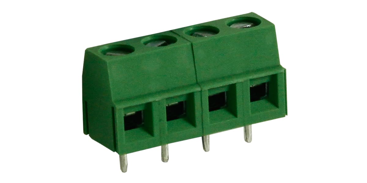 Product image for 5mm PCB terminal block, low profile, 4P