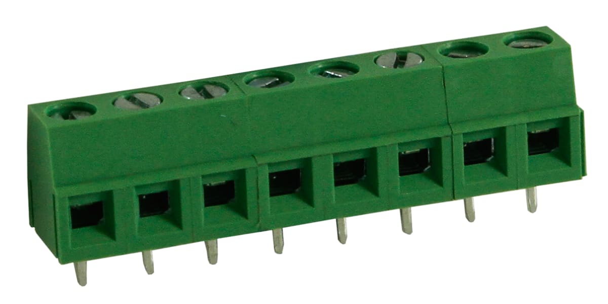 Product image for 5mm PCB terminal block, low profile, 8P