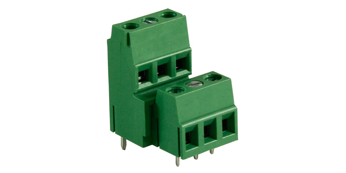 Product image for 5mm PCB terminal block,double decker, 6P