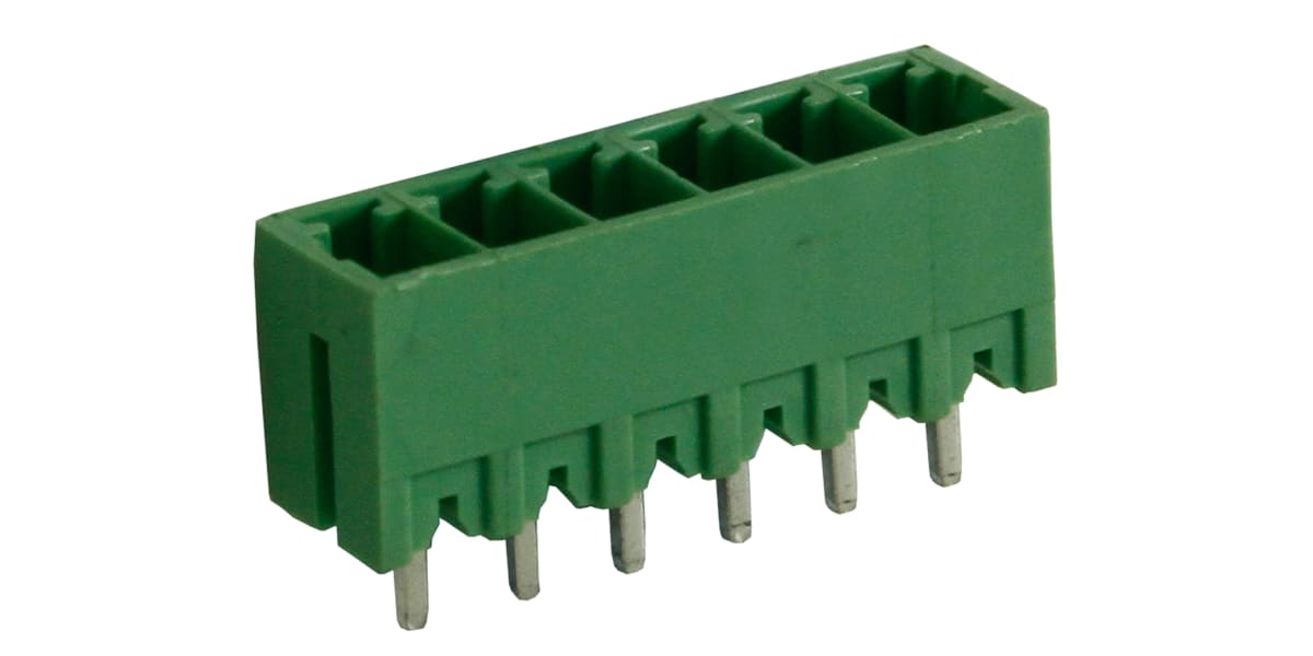 Product image for 3.81mm PCB terminal block,vert header,6P