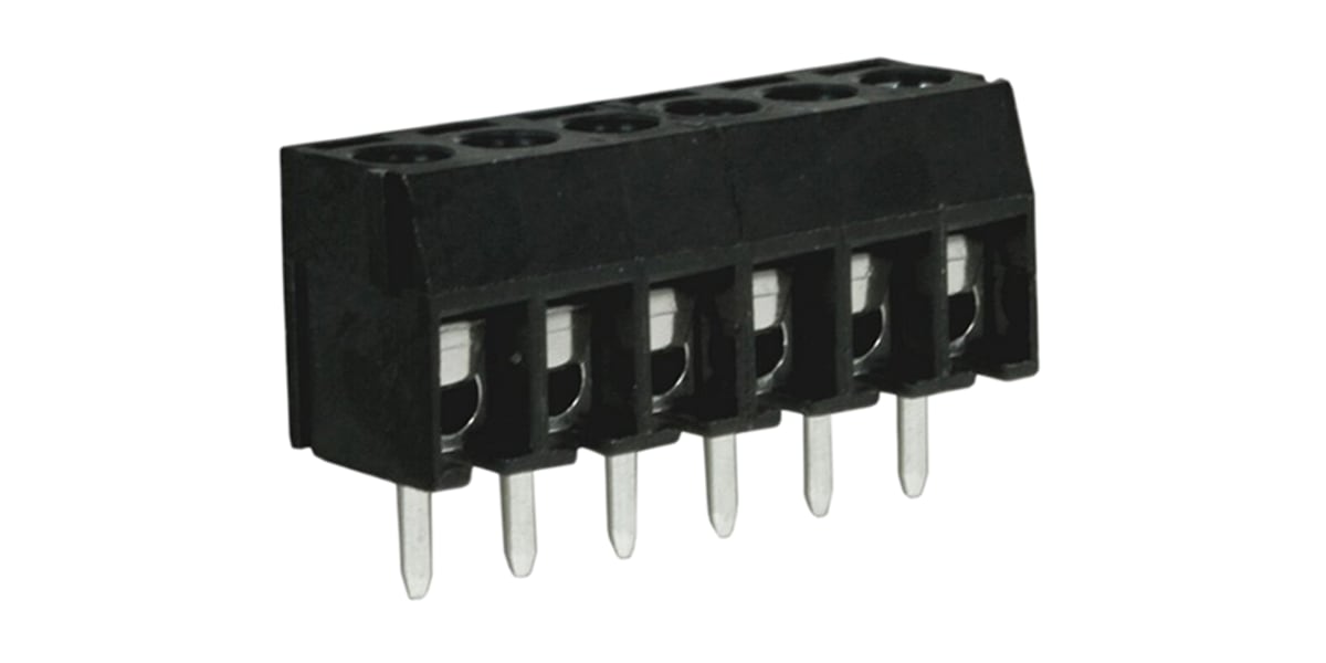 Product image for 3.5mm U/low prof PCB terminal block,6P