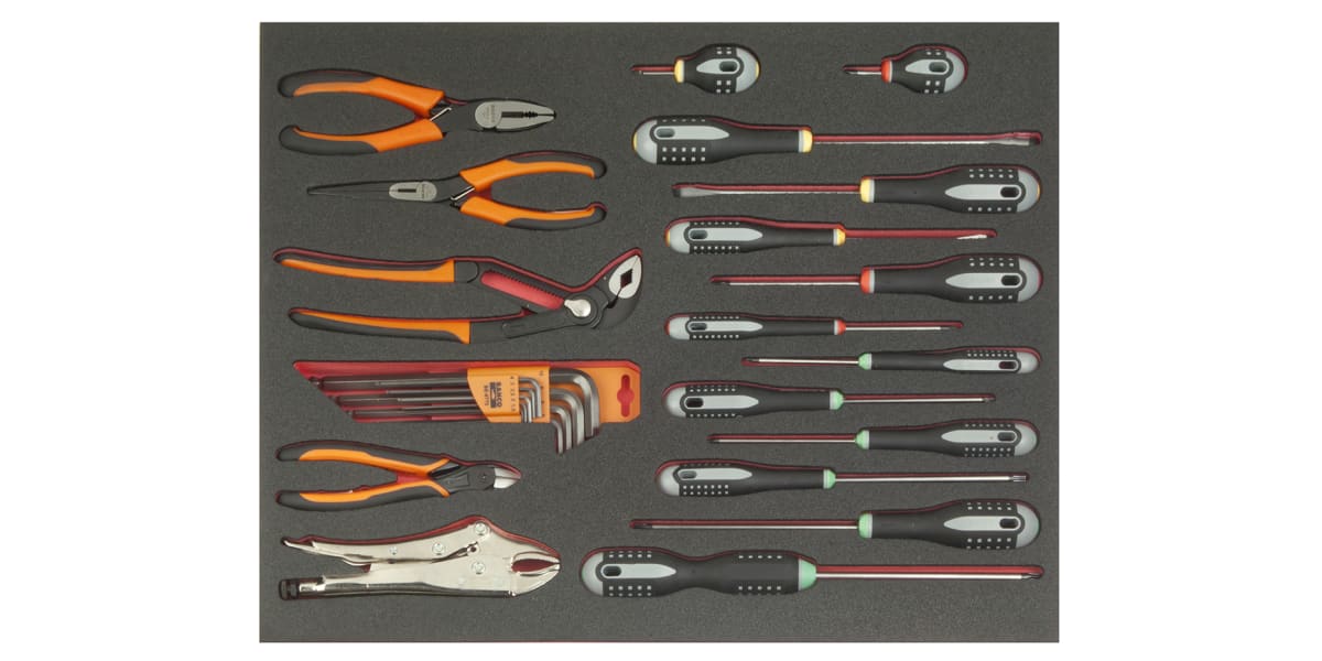 Product image for Bahco 25 Piece Maintenance Tool Kit with Foam Inlay