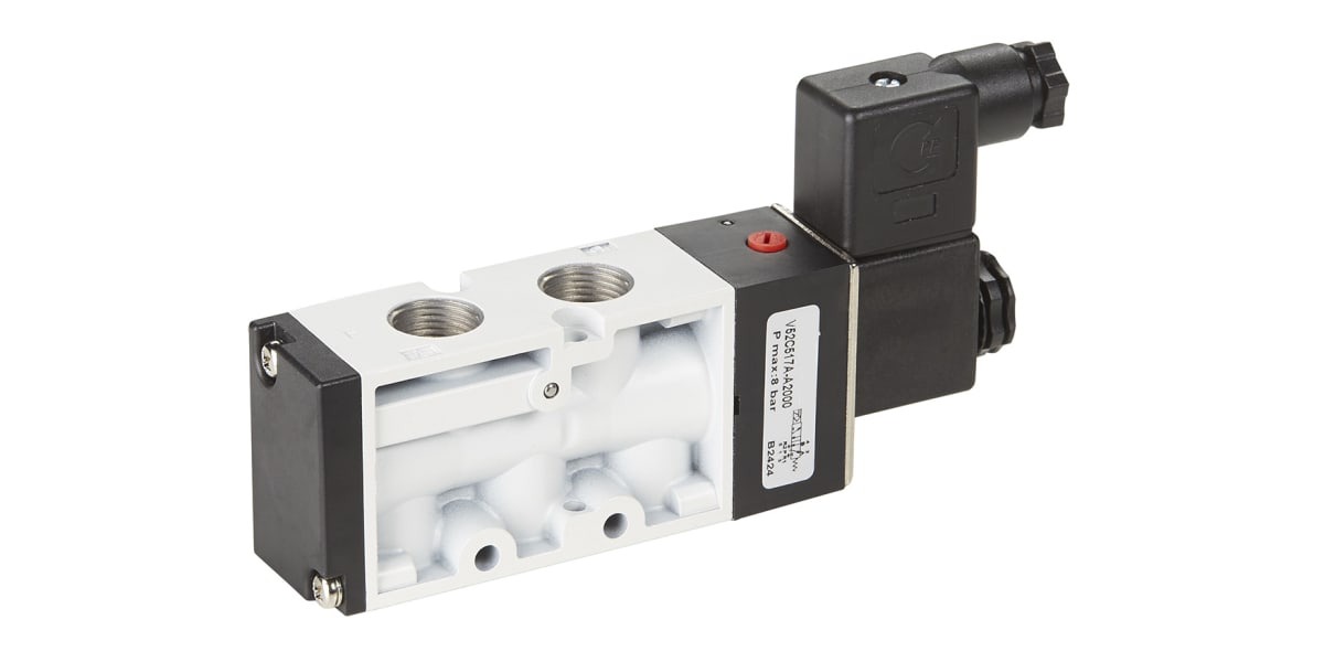 Product image for 5/2 Solenoid Valve, G1/2", 24V