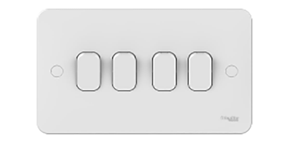 Product image for LWM 4 GANG 2 WAY 10AX PLATE SWITCH