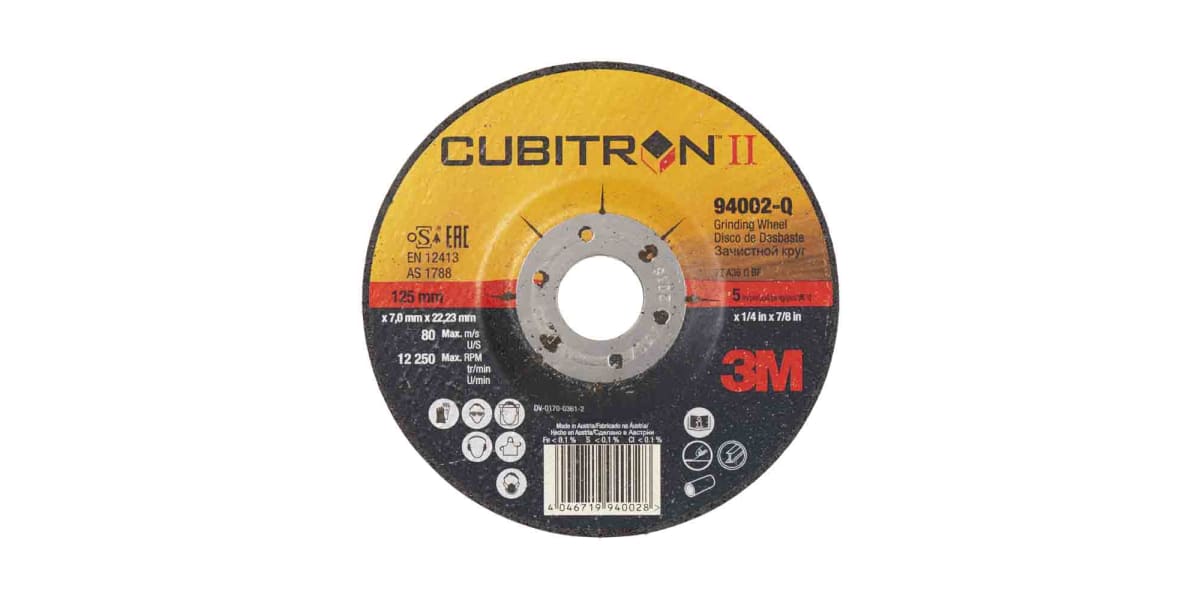 Product image for 3M Cubitron II grinding wheel 125mmx7mm