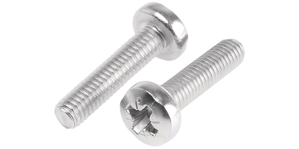 Product image for A2 s/steel cross pan head screw,M6x60mm