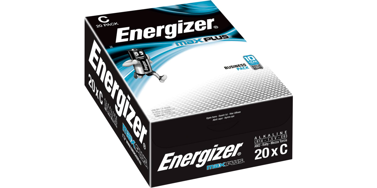 Product image for ENERGIZER ALKALINE MAX PLUS C 20PK