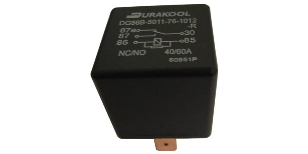 Product image for SPDT, PLUG-IN 40A, 12VDC WITH DIODE