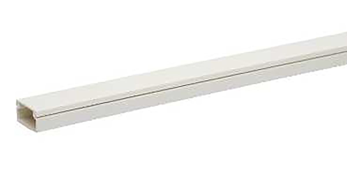 Product image for White PVC std mini trunking,25x16mm 2m L