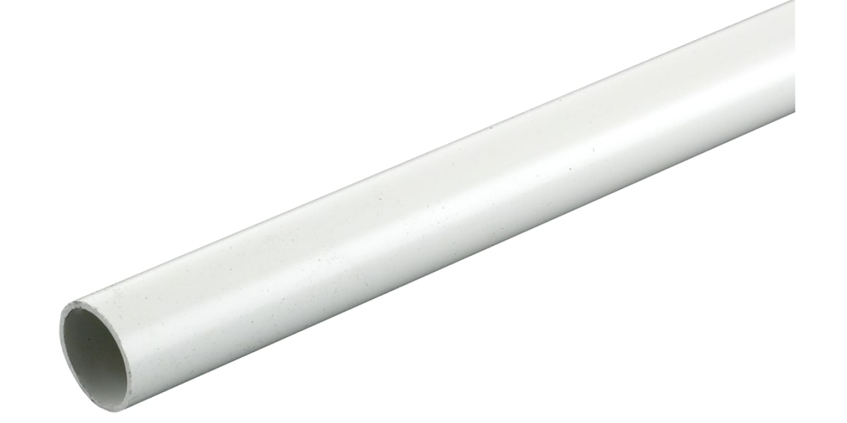 Product image for Heavy duty white PVC conduit,20mm 2m L