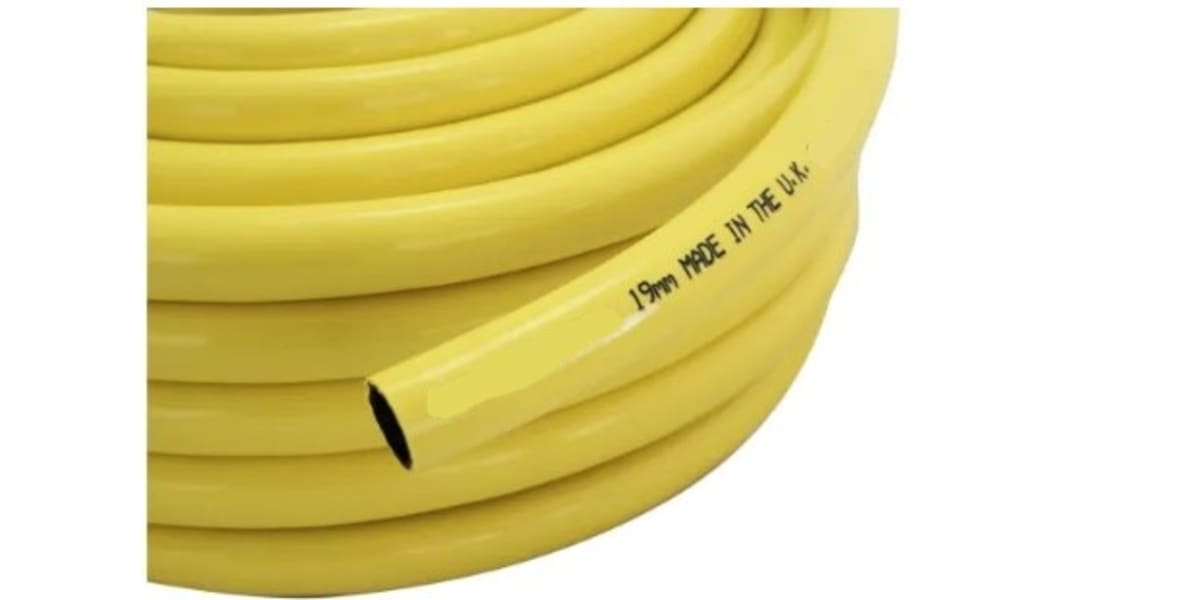 Product image for PVC Water Hose, Yellow, 13mm ID, 50m