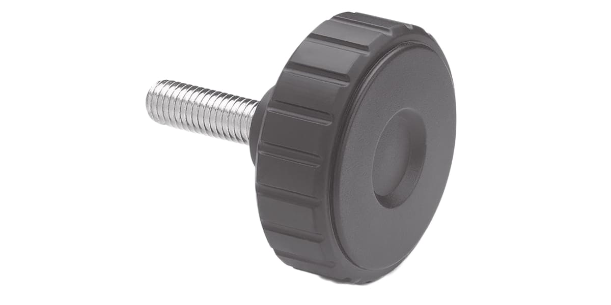 Product image for SOFT TOUCH FLUTED GRIP KNOB,M8X30MM,55