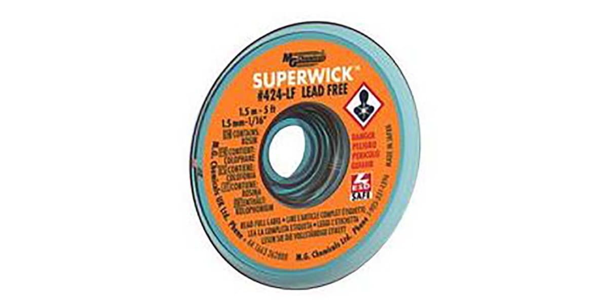 Product image for SUPERWICK DESOLDERING BRAID 424-LF 1.5M