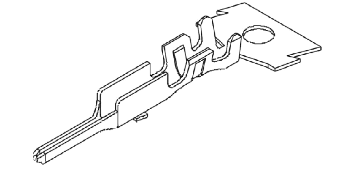 Product image for Crimp terminal,male,tin plated,22-28 awg