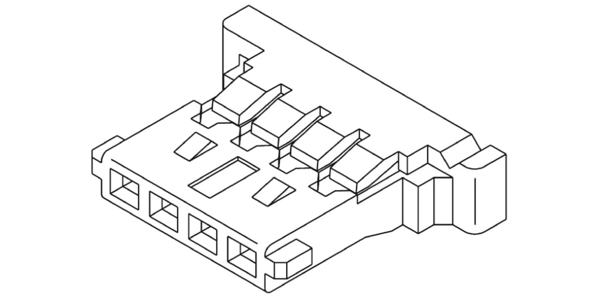 Product image for 2W WTB RECEPTACLE HOUSING,1.25MM