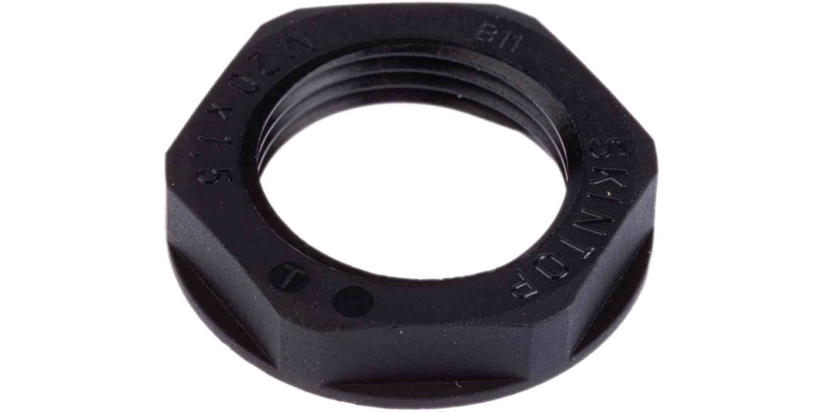 Product image for Locknut, nylon, black, M20, IP68