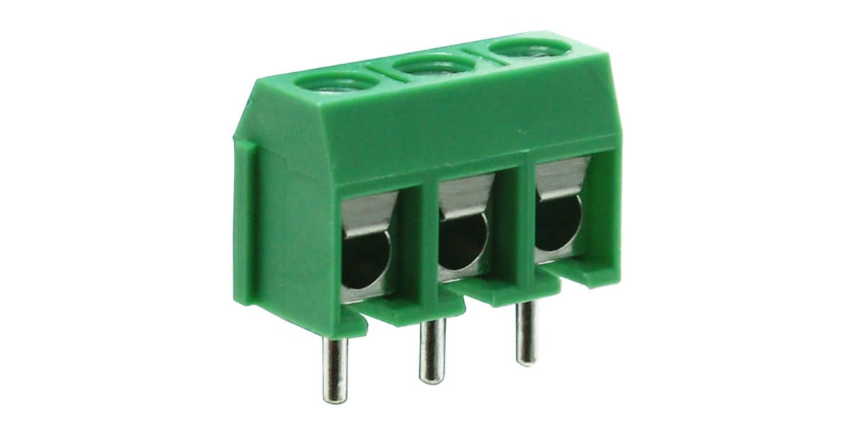 Product image for 5mm low profile PCB terminal block, 3P