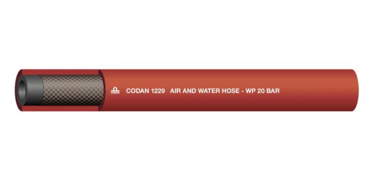 Product image for Red 9.5mm EPDM Air/Water Hose 25M