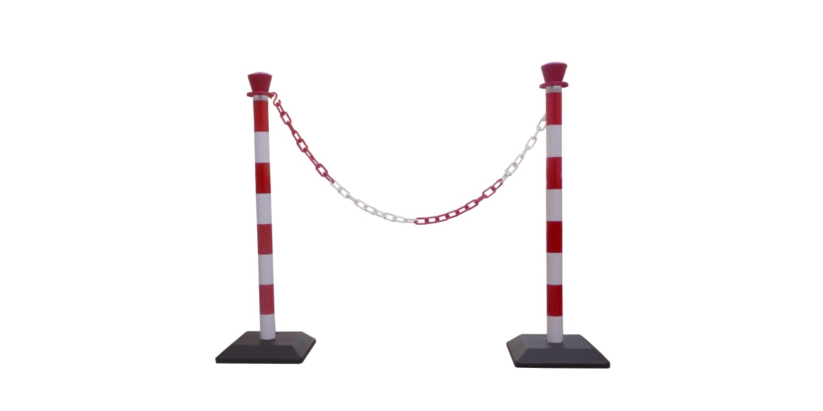 Product image for SET OF 2 POSTS - RED/WHITE