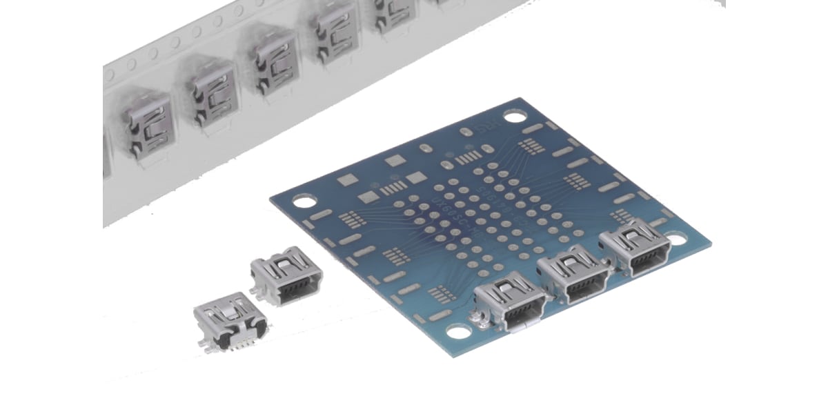 Product image for MINI B USB 5 POSITION SURFACE MOUNT