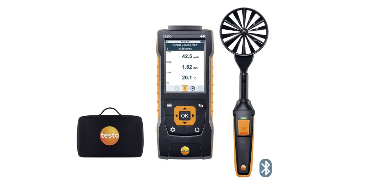 Product image for TESTO 440 100 MM VANE KIT WITH BLUETOOTH