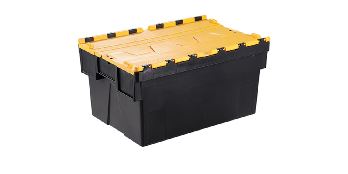 Product image for 56LTR.ATTACHED LID CONTAINER 600X400X310