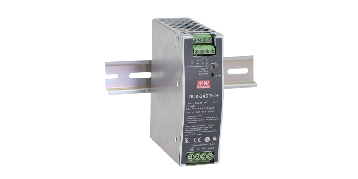 Product image for DIN Rail Power Supply 24V 240W