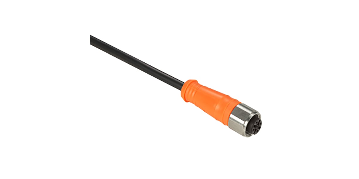 Product image for PRE WIRED CONNECTOR M12 FEMALE STRAIGHT