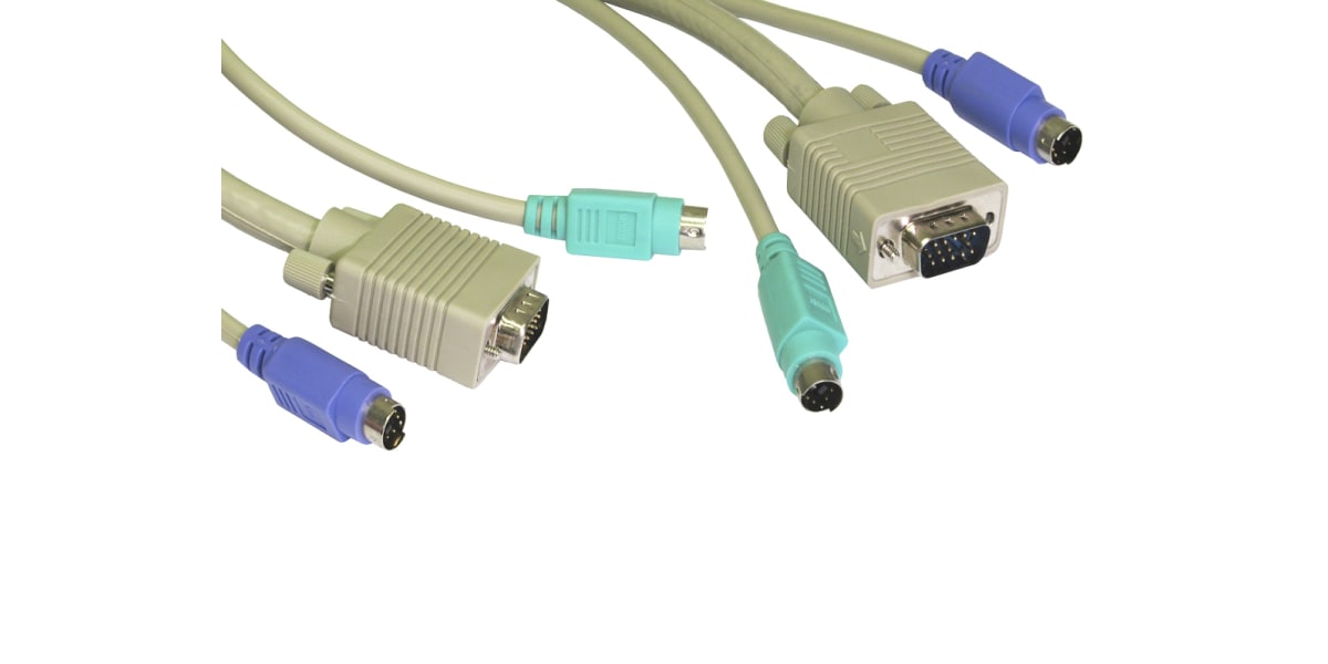 Product image for 3mtr Kvm Triple Cable Kit - 1 x HD15 M-M