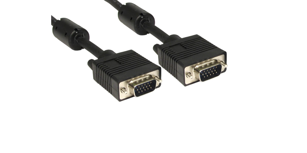 Product image for 1mtr VGA/SVGA HD15 M-M Cable - Black