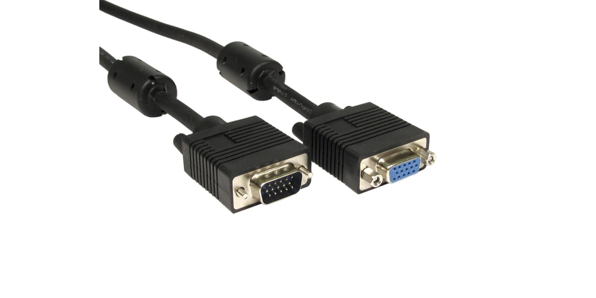 Product image for 1MTR VGA/SVGA HD15 M-F EXTENSION CABLE -