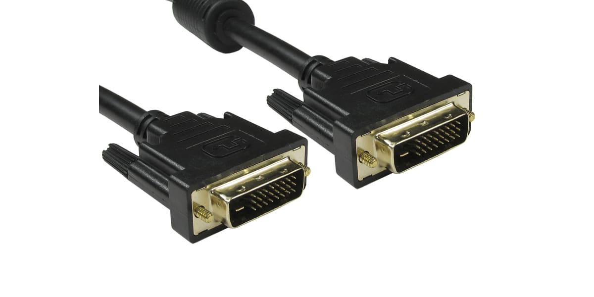 Product image for 1MTR DVI-D DUAL LINK 24+1 M-M CABLE BLAC