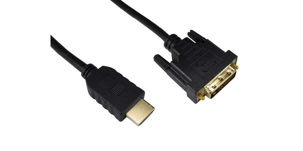 Product image for 5mtr DVI-D M - HDMI M Cable - Black