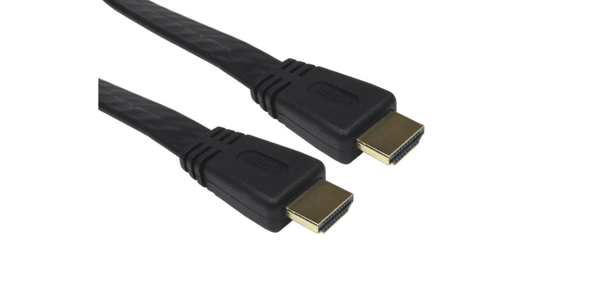 Product image for 1mtr HDMI M-M HS+E Flat Cable - Black