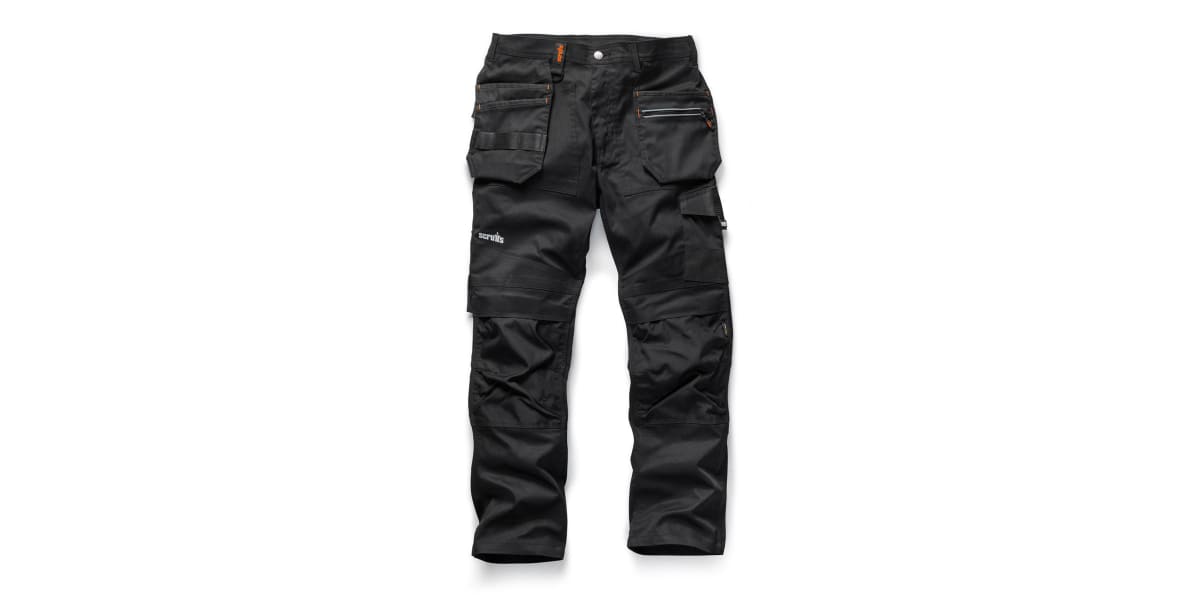 Product image for SCRUFFS TRADE FLEX TROUSER BLACK 34S