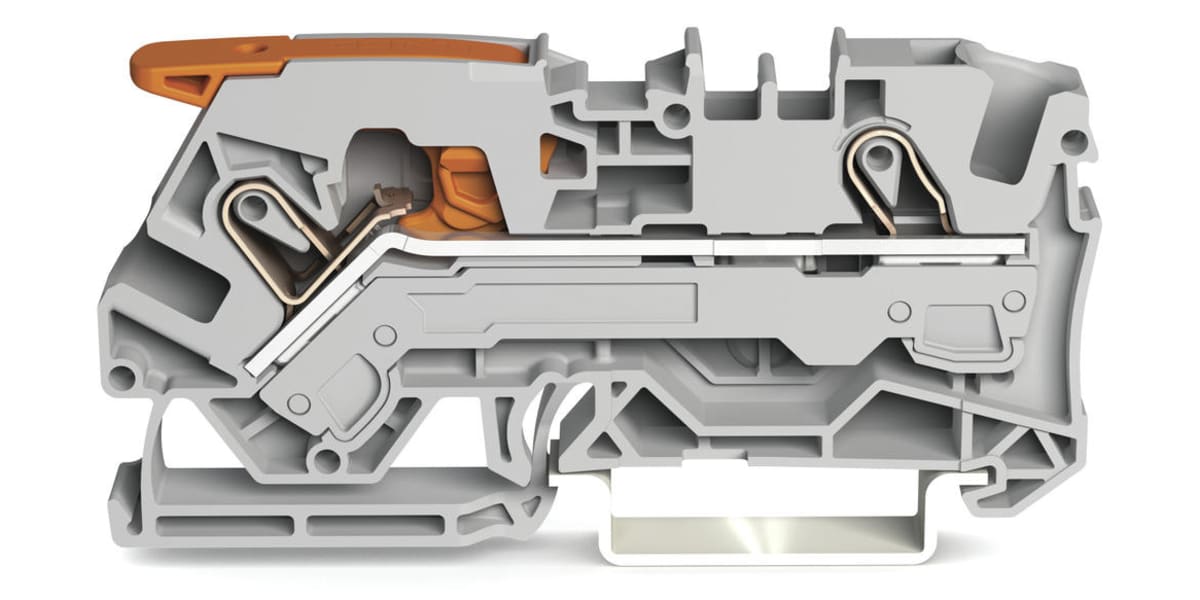 Product image for 2-CONDUCTOR THROUGH TERMINAL BLOCK GREY;