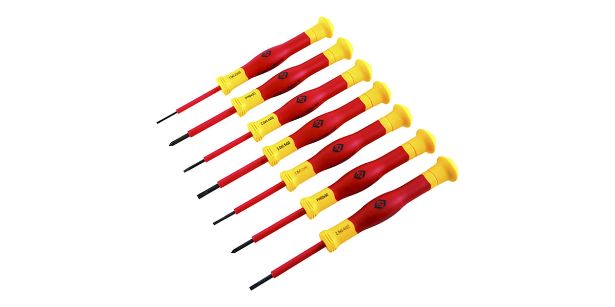 Product image for VDE PRECISION SCREWDRIVER SET OF 7