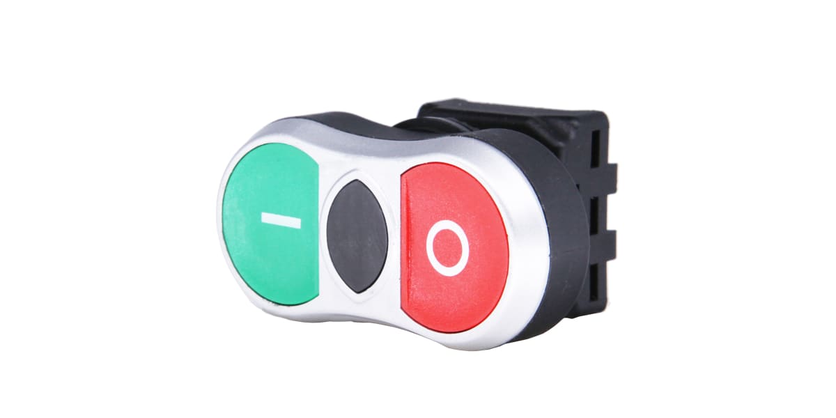 Product image for Double Push Button Green/Red "I" "0"