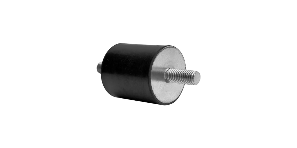 Product image for RS PRO 8mm Stud Mount M4 15mm Diameter 25kg Compression Load, Male to Male Natural Rubber