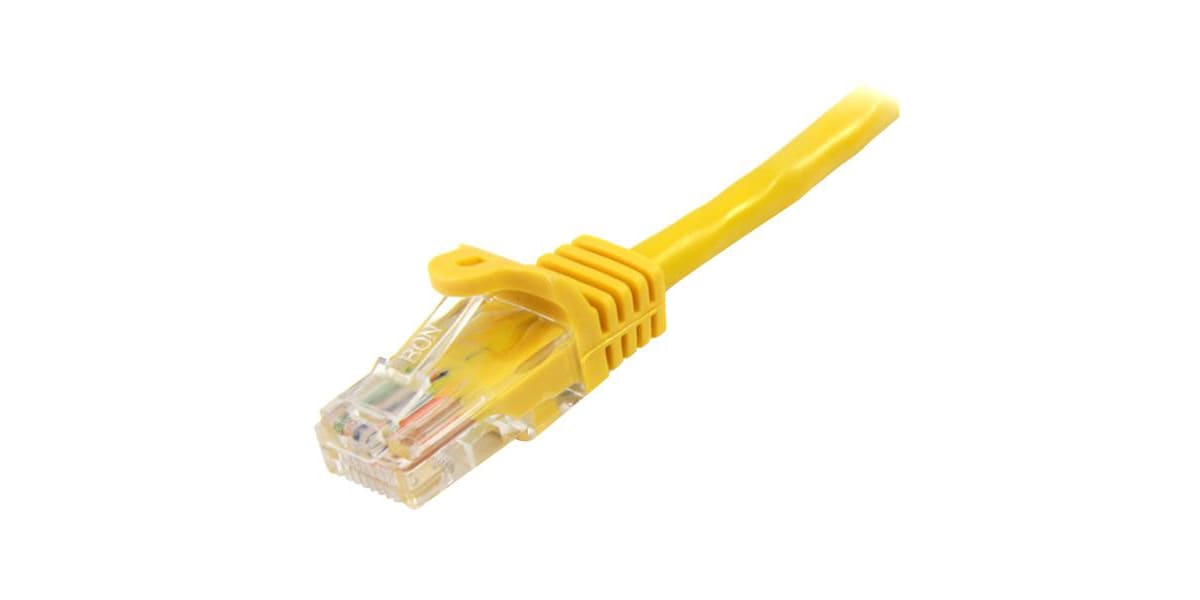 Product image for 7m Yellow Cat 5e Cable (Snagless)