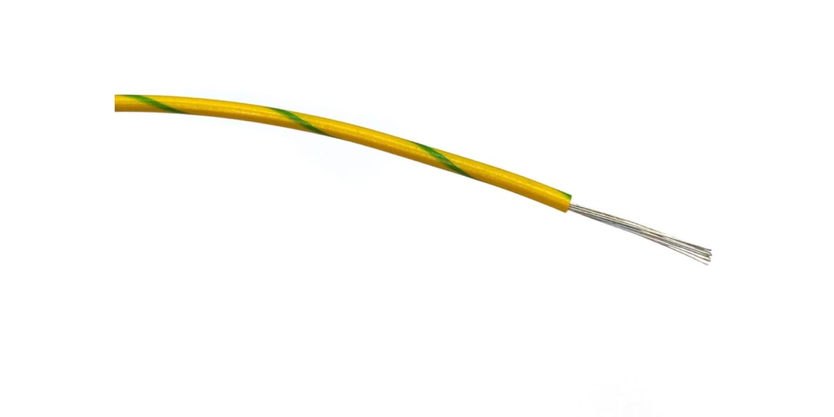 Product image for RS PRO Green/Yellow, 0.5 mm² Equipment Wire, 500m