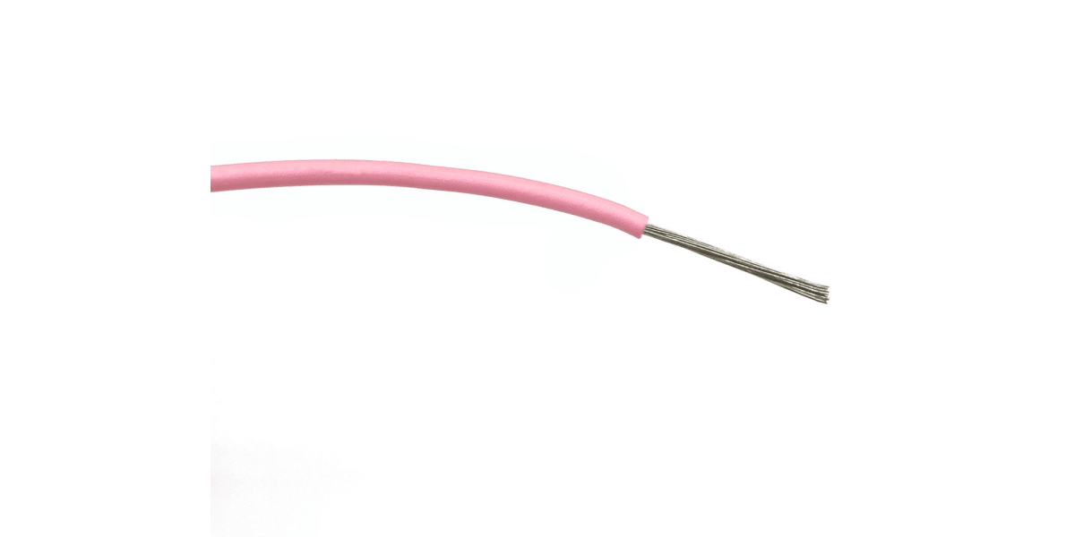 Product image for PINK PVC EQUIPMENT WIRE 32/0.2MM 100M