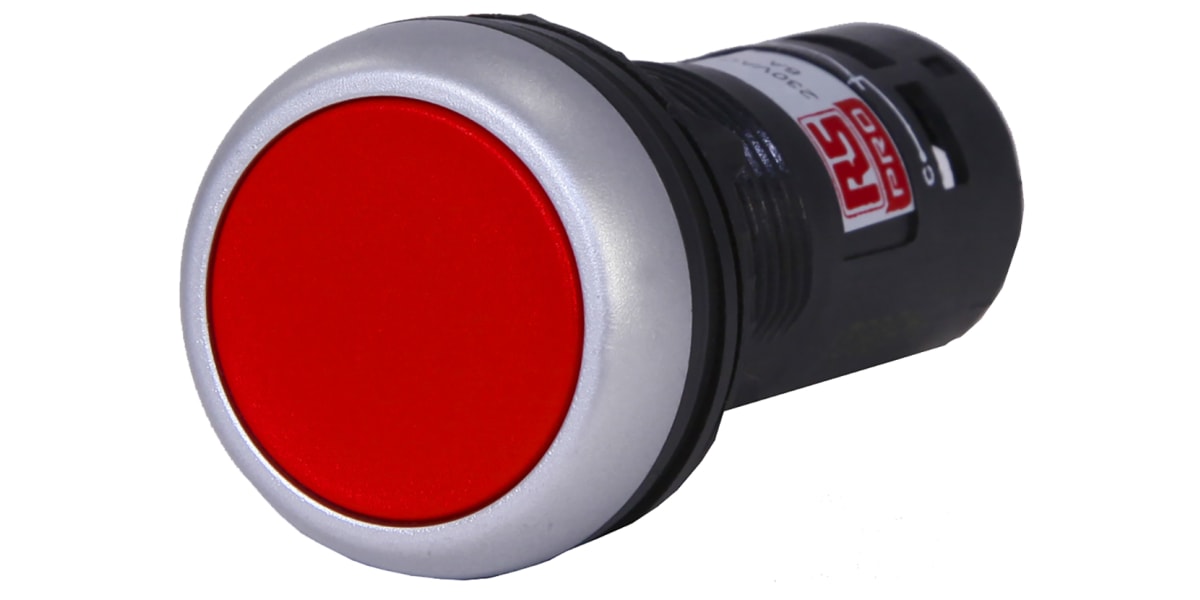 Product image for Red 1 NO / 1NC Spring Return Pushbutton