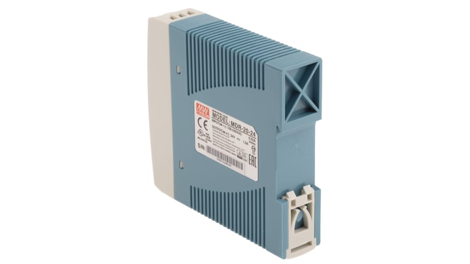 MDR-20-24 | MEAN WELL MDR Switch Mode DIN Rail Power Supply, 85