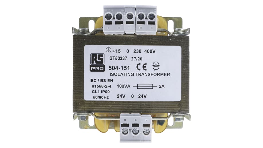 Transformateur 12-24V AC - 1-2 A - classe II - EN 61558-8 - Rail DIN - 3  modules Cdvi