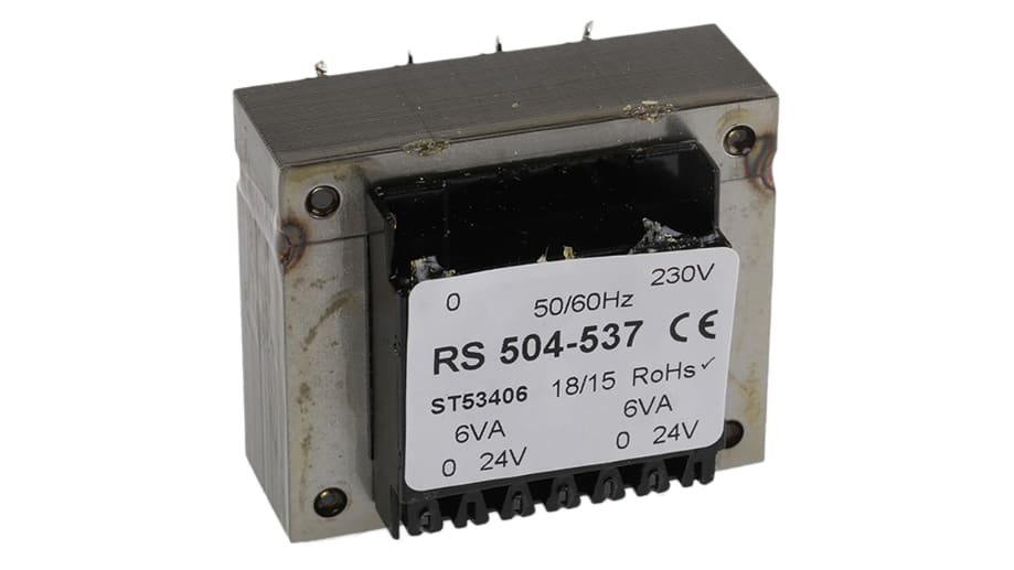 Transformateur pour circuit imprimé / 230 V / 0-1-7-9-11-13 V / 63 VA EREA