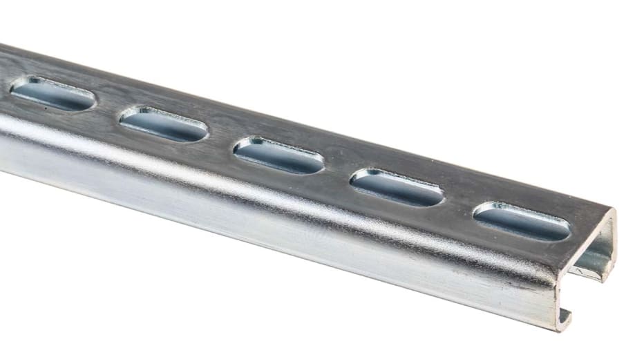 Kit caja para carril DIN Perforado RS PRO x 20.2mm x 11.5mm, rail simétrico