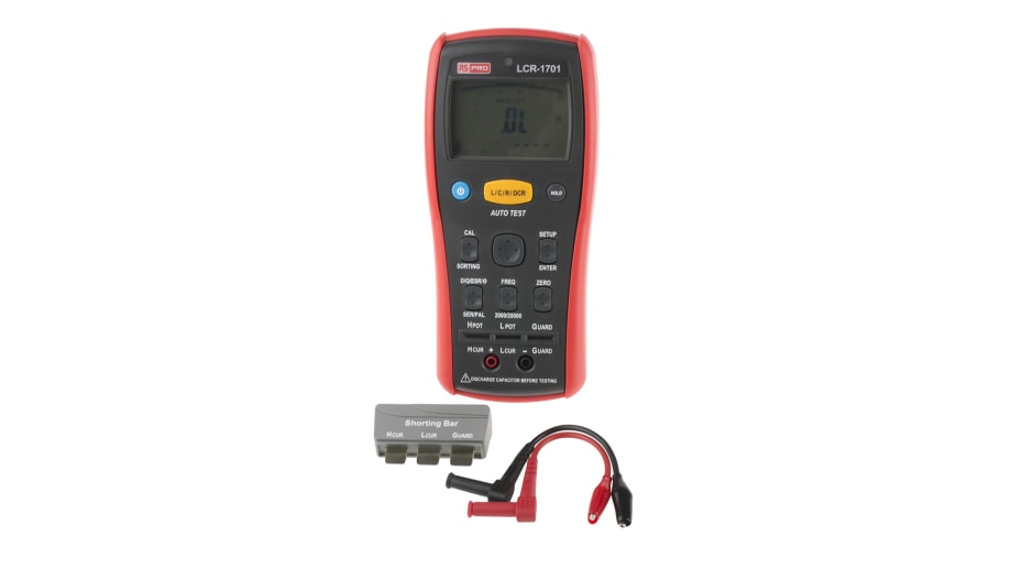 RS PRO LCR-1701 Handheld LCR Meter 20mF, 200 MΩ, 20000H